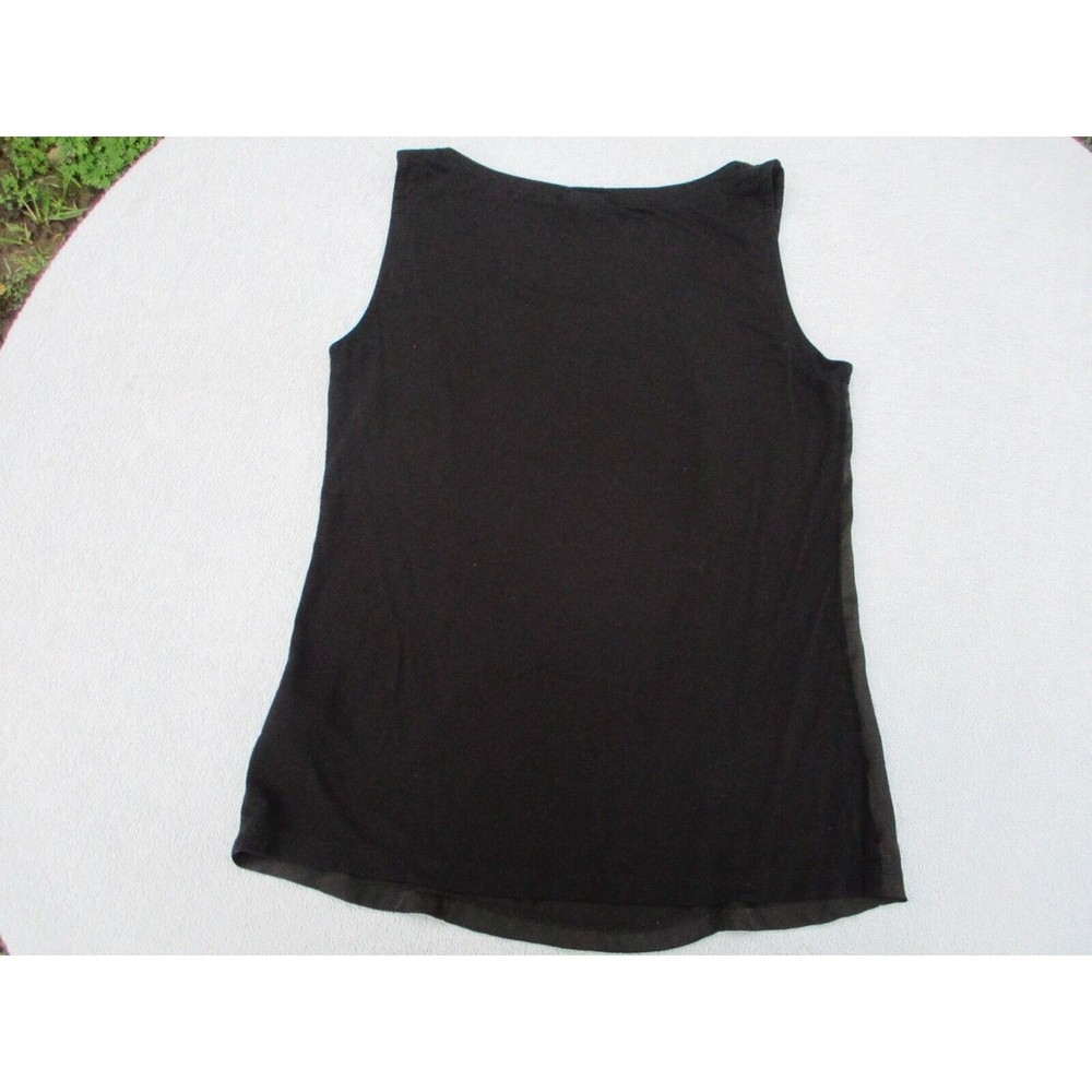 DKNY Sleeveless Tank Top Women's Size XS Silky Black Bodycon Y2K Business - Picture 12 of 14